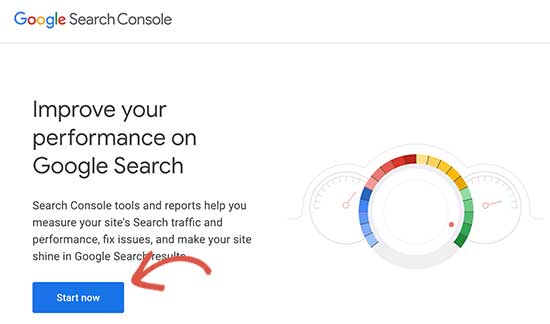 Démarrer la console de recherche Google