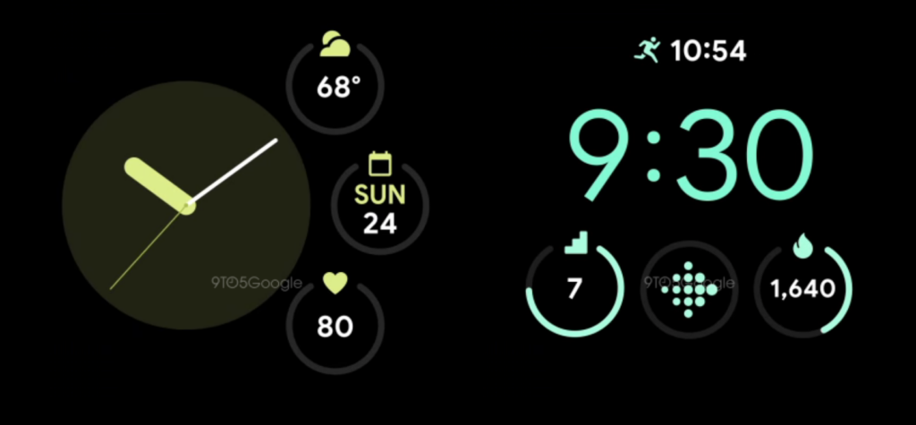 Cadran de la montre Pixel Watch