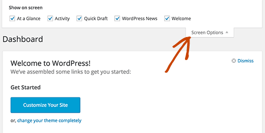 Masquer les widgets du tableau de bord dans WordPress