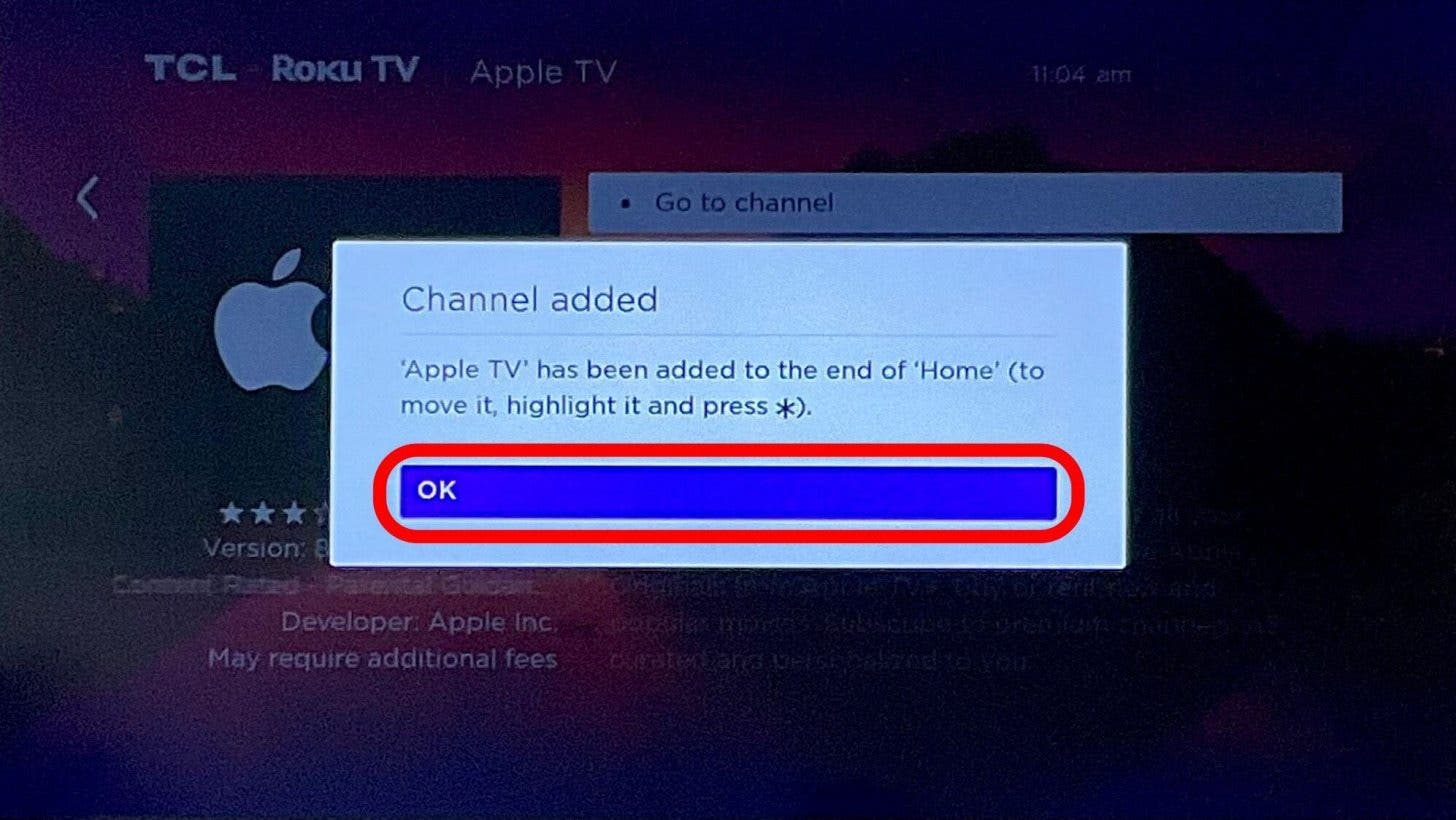 Sélectionnez Apple TV dans le résultat de la recherche - puis-je obtenir Apple TV sur roku