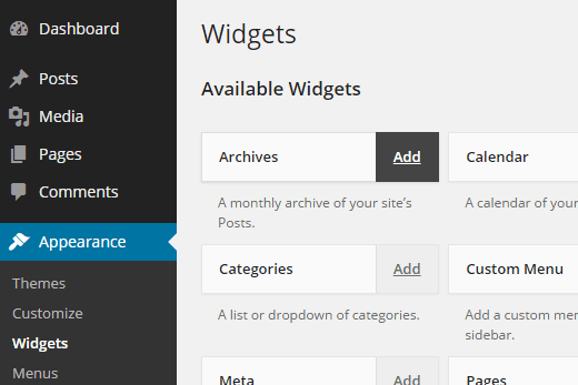 Utiliser des widgets en mode accessibilité