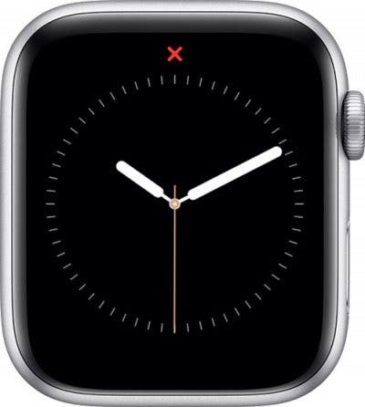 Icône X rouge sur Apple Watch