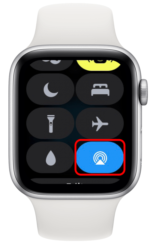 Icône d'anneaux triangulaires bleus et blancs sur Apple Watch