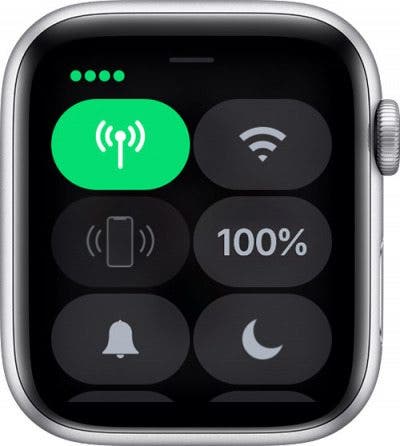 Icône de points verts sur Apple Watch