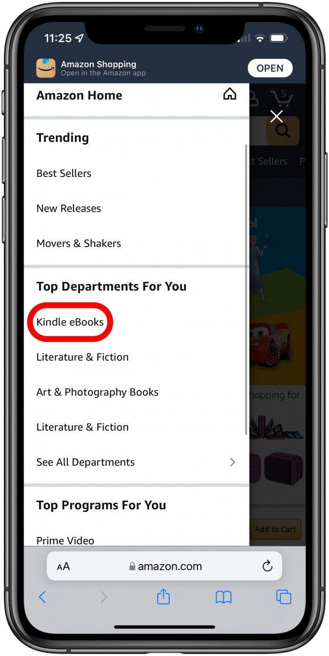 Appuyez sur Kindle eBooks - comment télécharger des livres sur iphone