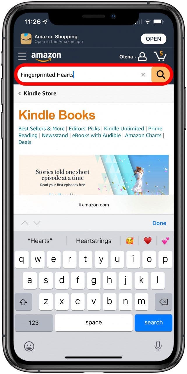 Recherchez et sélectionnez le livre électronique Kindle que vous souhaitez acheter.
