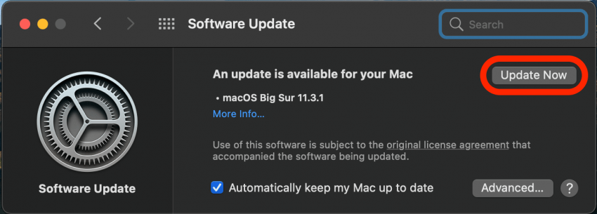 Mettre à jour Mac si FaceTime ne fonctionne pas