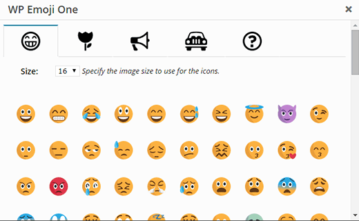 Icônes Emoji pop-up