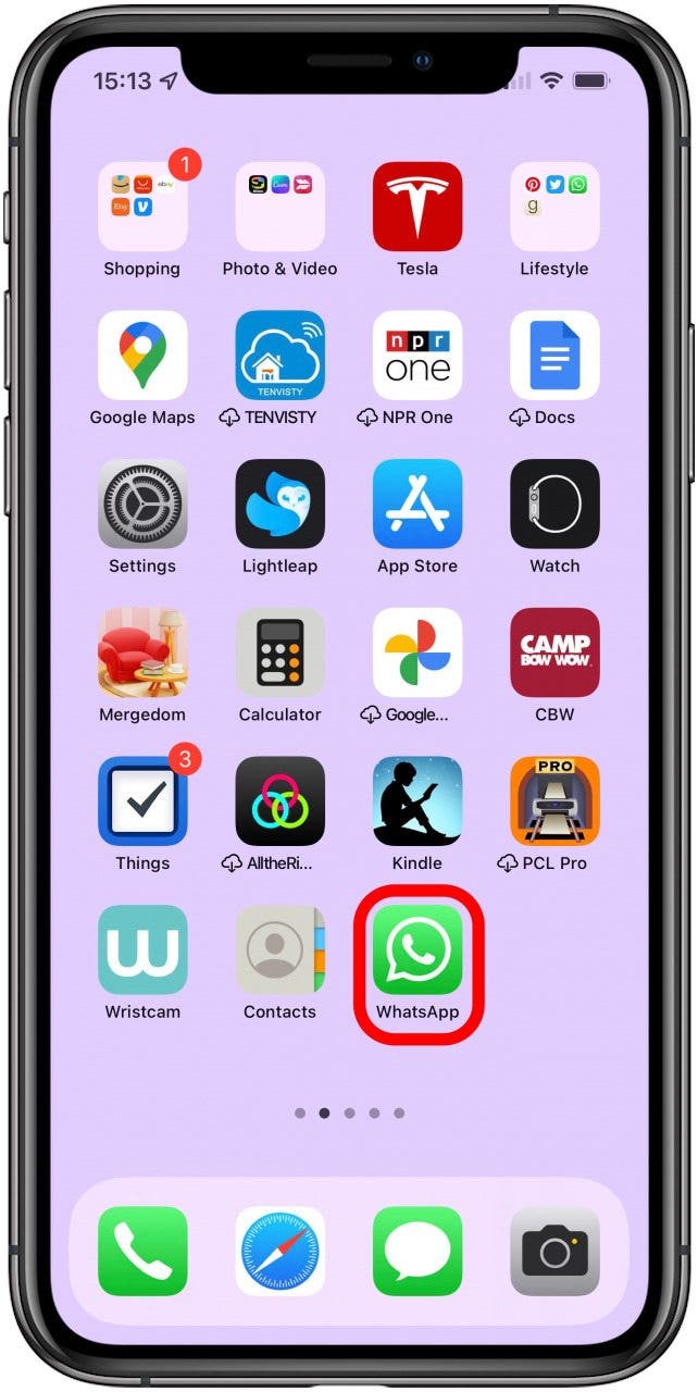 Ouvrez WhatsApp et connectez-vous si vous y êtes invité.