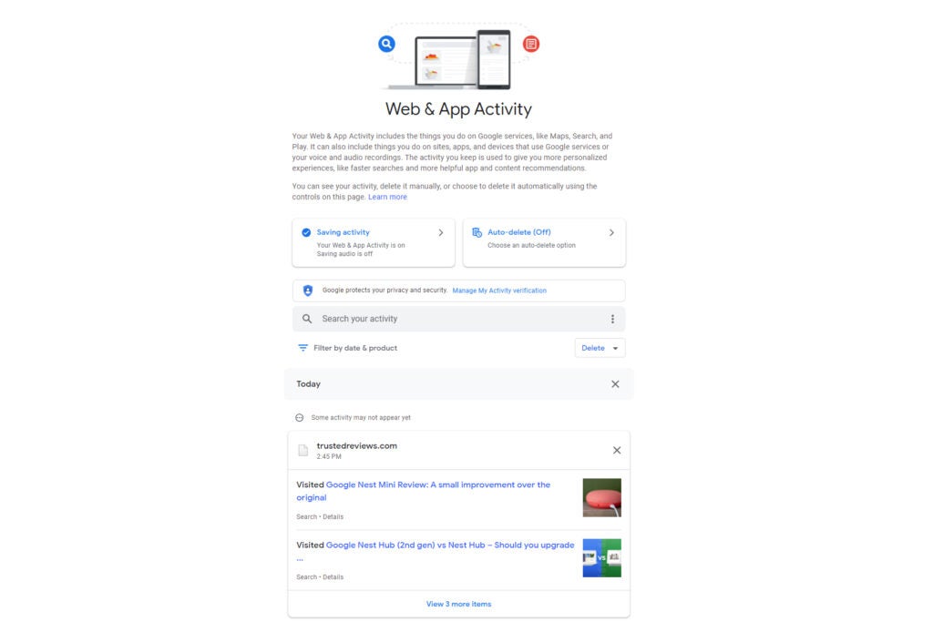 Afficher l'activité sur le Web et les applications Google