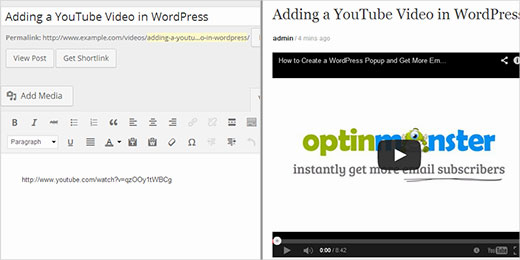 Ajouter une vidéo YouTube dans WordPress