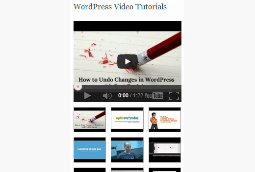 Ajout de vos dernières vidéos YouTube dans WordPress