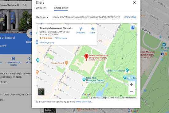 Google maps intégrée