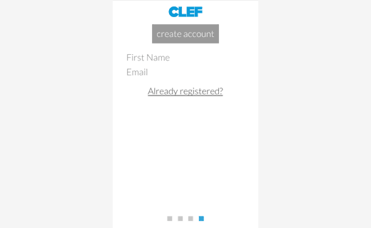 Créez un compte pour utiliser l'application Clef