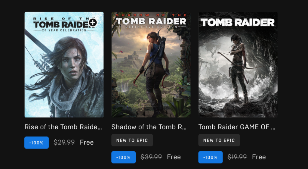 Épopée gratuite de Tomb Raider