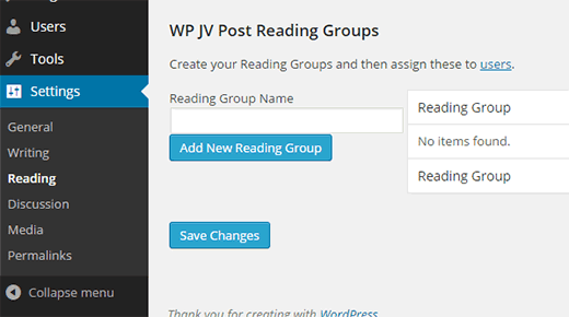 Créer des groupes de lecture pour votre site WordPress