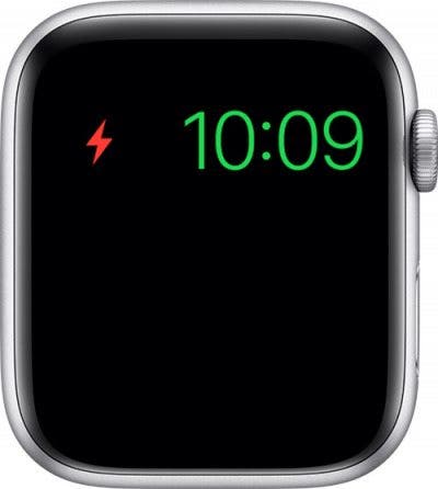 Icône représentant un éclair rouge sur Apple Watch