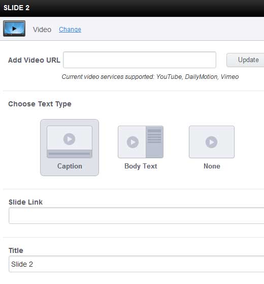 Type de diapositive vidéo SlideDeck