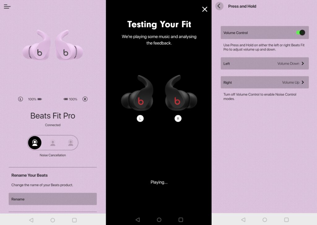 Application Android Beats Fit Pro