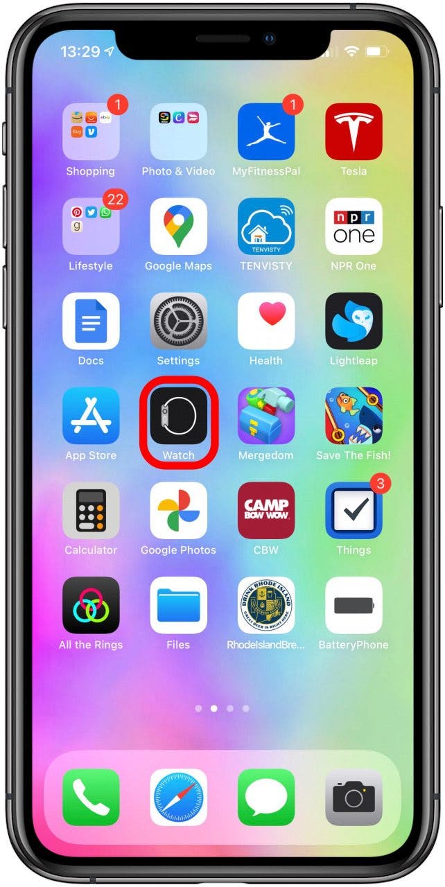 Si votre connectivité semble correcte, assurez-vous que vous vous êtes connecté avec votre identifiant Apple en ouvrant l'application Watch sur votre iPhone.