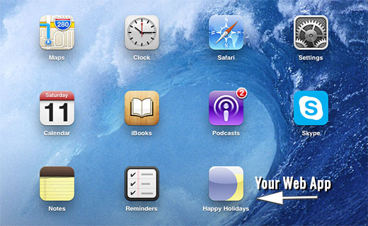 Ajout de l'icône de votre site Web WordPress sur l'écran d'accueil de l'iPhone ou de l'iPad