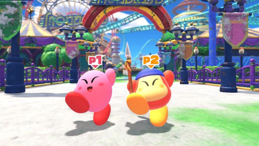 Mode coopératif dans Kirby et la terre oubliée