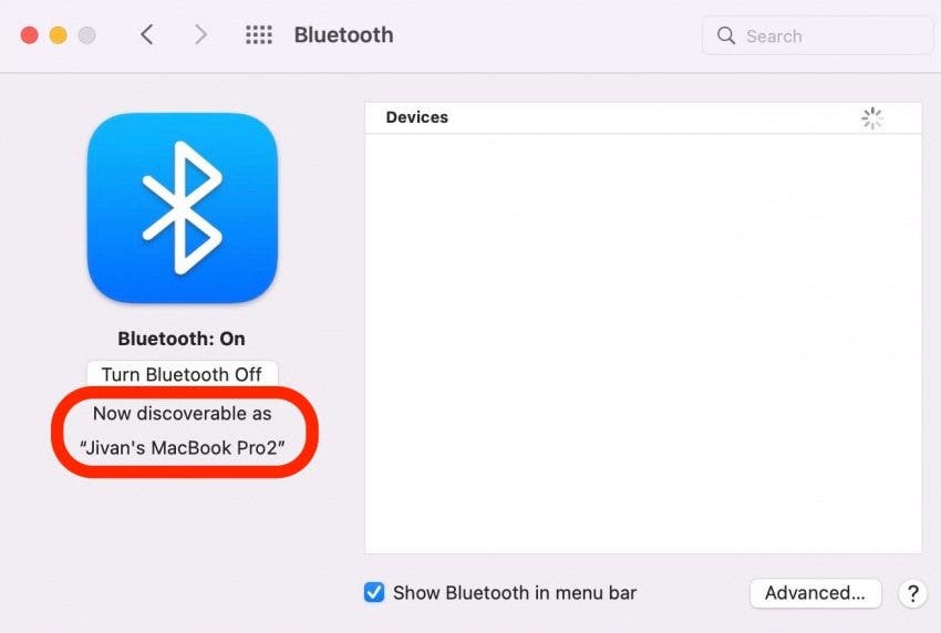 Comment coupler un casque Bluetooth à Mac Étape 5 - Mode découverte