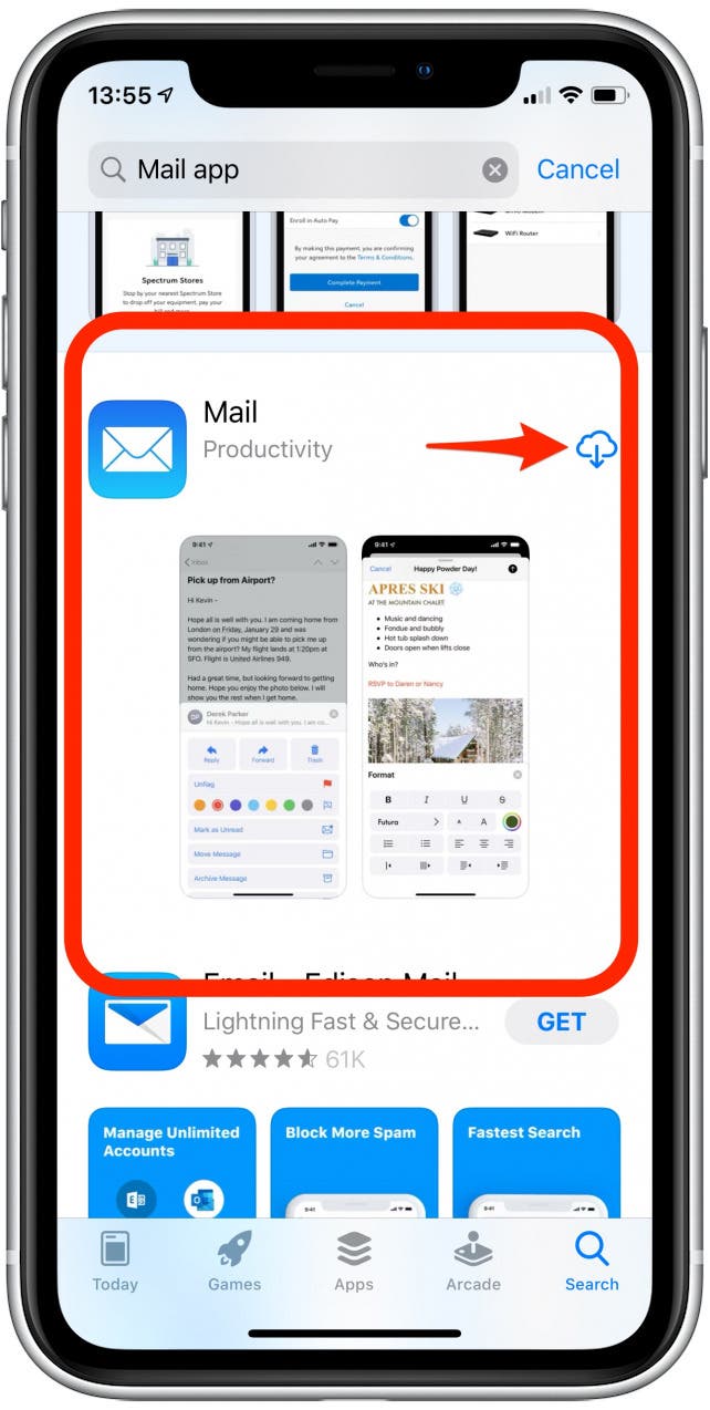 Récupérez l'application Mail pour restaurer les e-mails sur votre iPhone