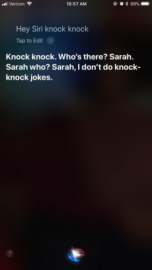 demander à Siri une blague toc-toc