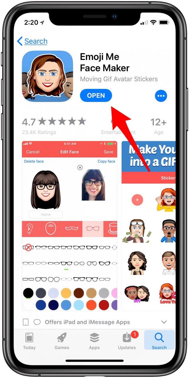 télécharger l'application emoji depuis l'App Store
