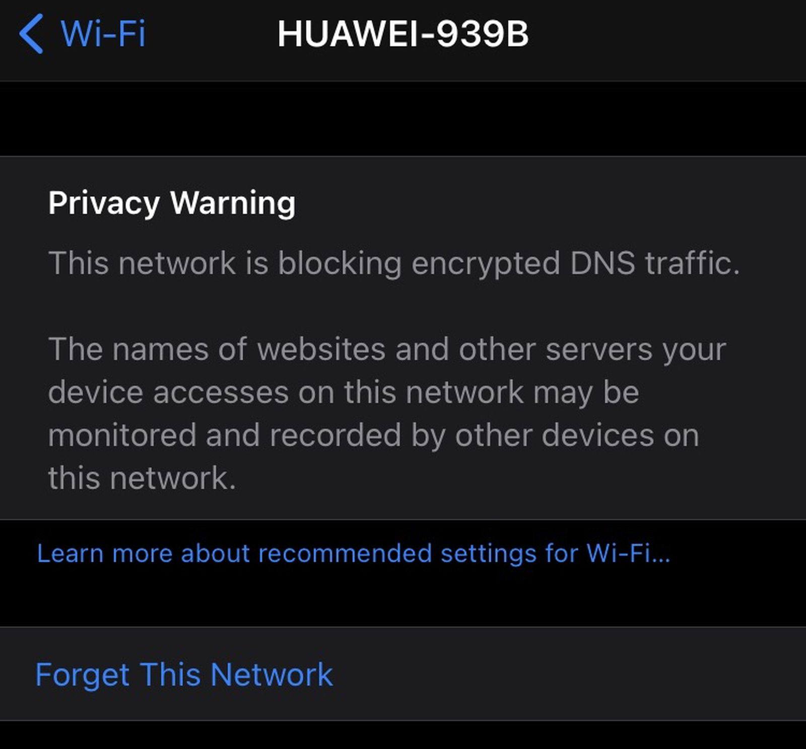 1649756432 Comment reparer le message davertissement Wi Fi Blocage du trafic DNS