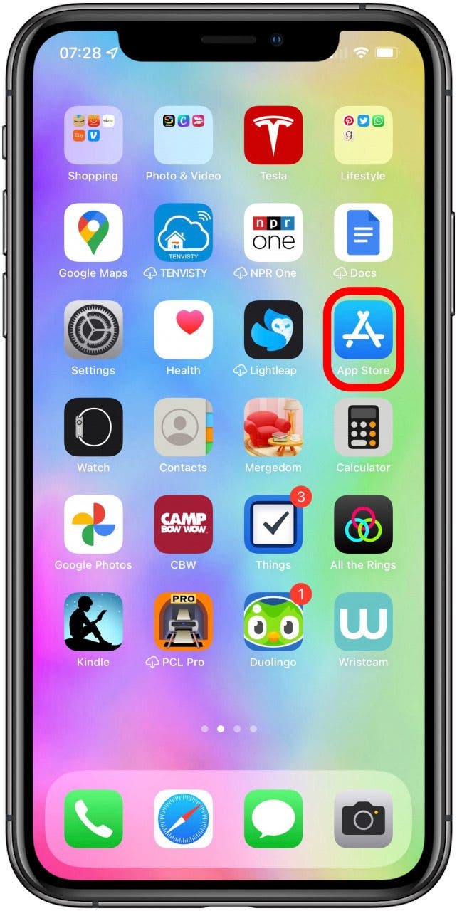 Ouvrir l'App Store - comment récupérer l'application du téléphone sur l'iphone	