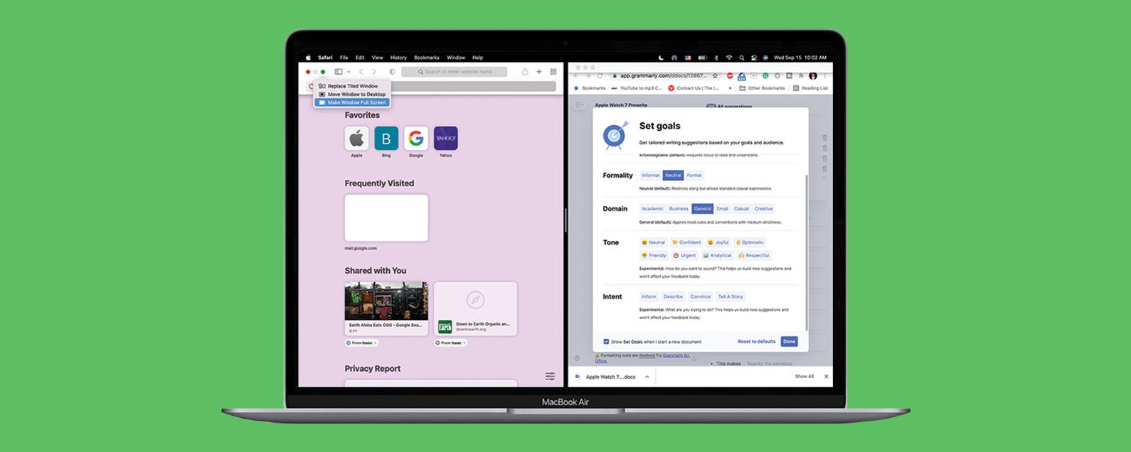 Comment faire un ecran partage sur Mac MacOS Monterey