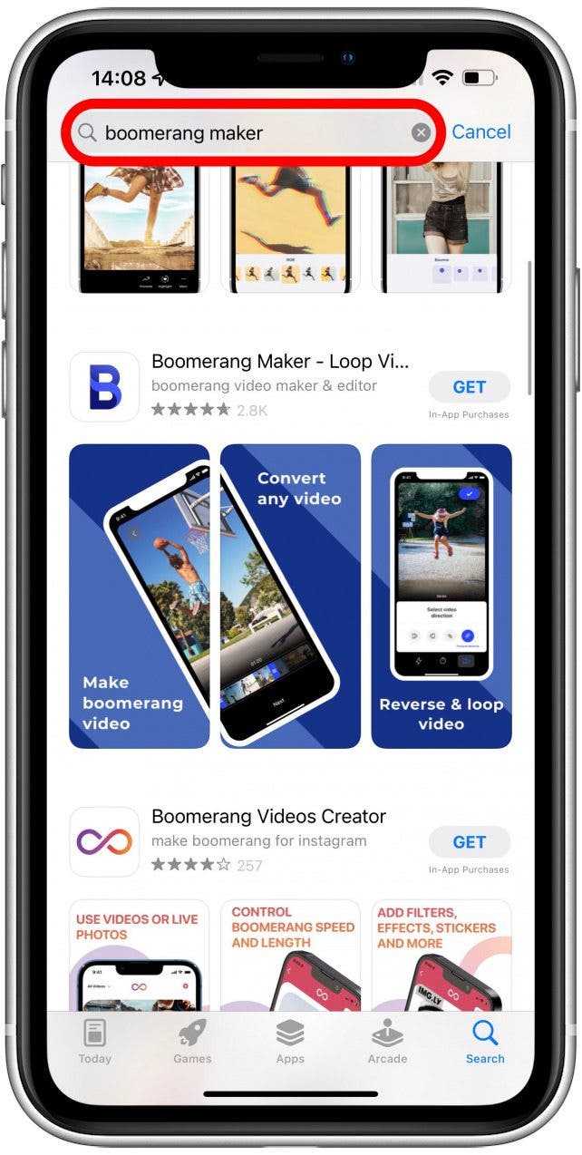 Rechercher Boomerang Maker - Boucle vidéo