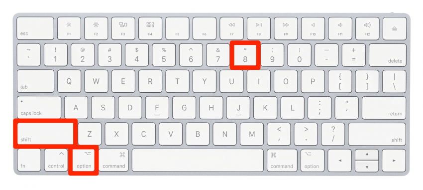 Comment taper des symboles sur Mac : Symbole de degré supérieur Mac