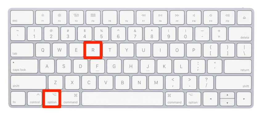 Comment taper des symboles sur Mac : Symbole Mac enregistré