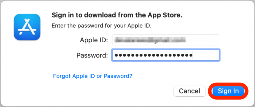 Si vous y êtes invité, saisissez votre identifiant Apple et votre mot de passe pour vous connecter.