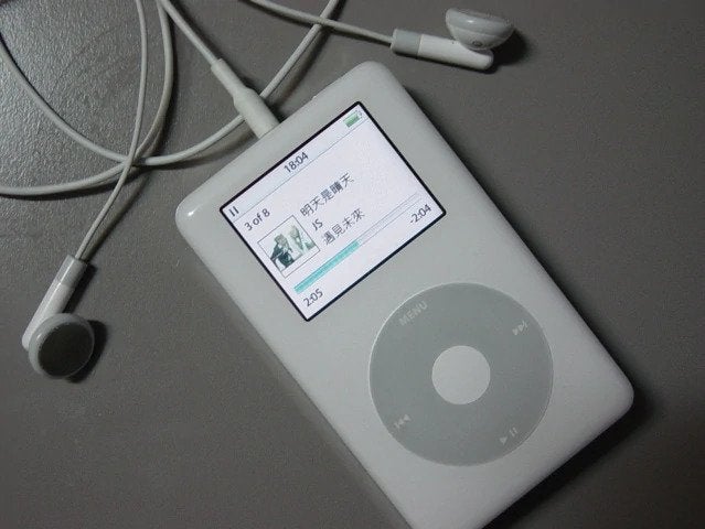 Le premier iPod Photo d'Apple en blanc