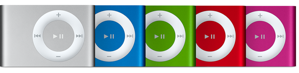 iPod Shuffle 2e génération dans divers nouveaux coloris