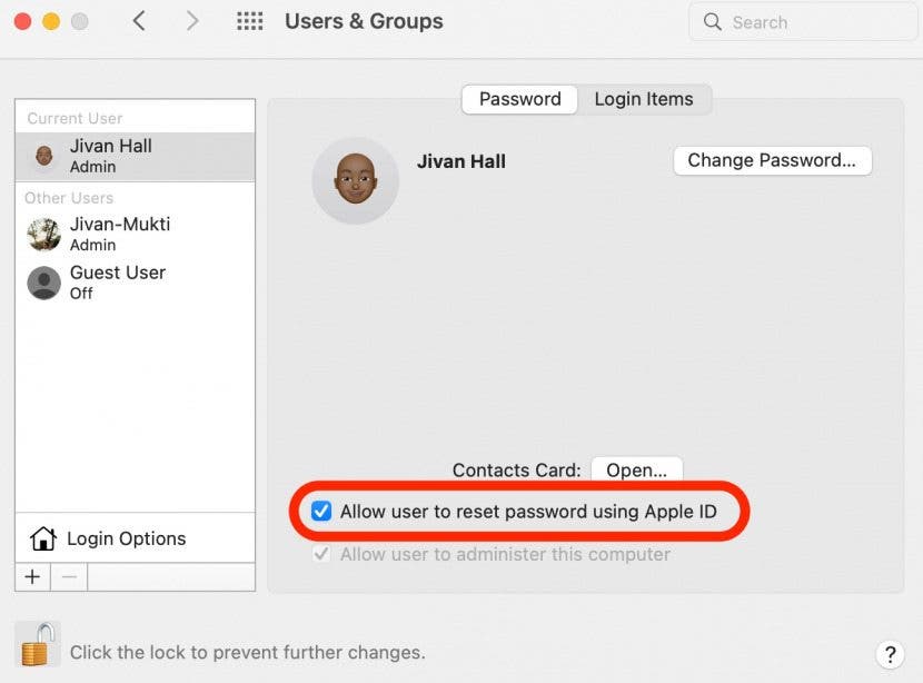 Changer le mot de passe Mac Étape 11 - Réinitialiser le mot de passe avec l'identifiant Apple