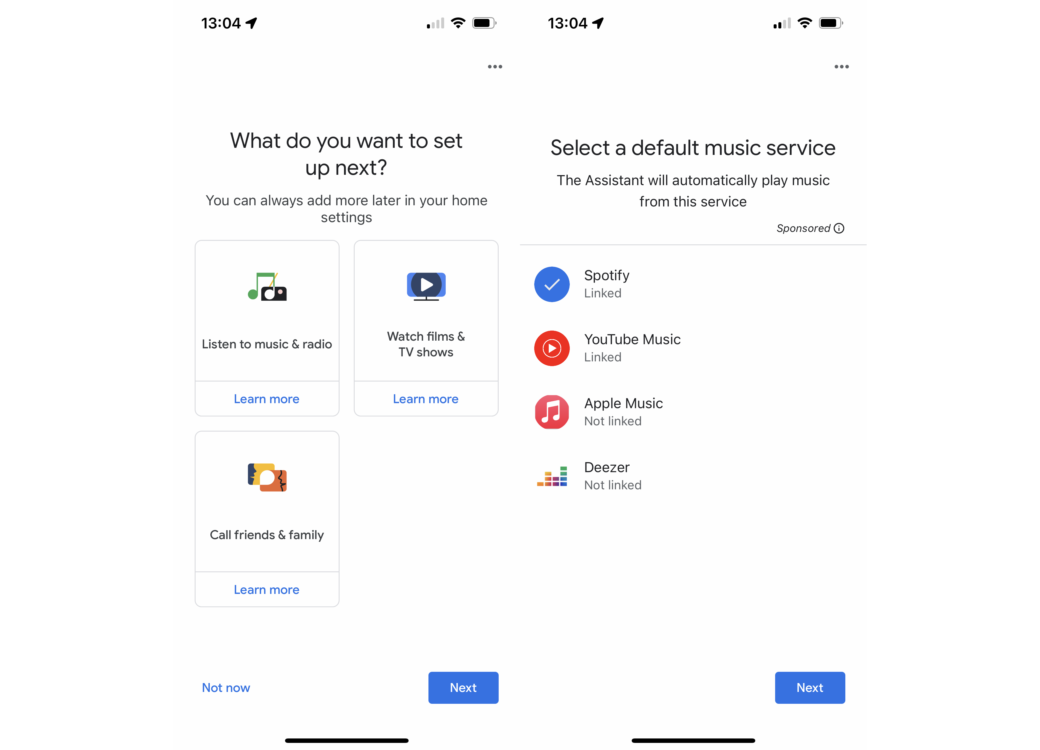 Configurer les extras de Google Assistant