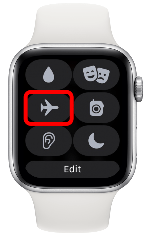 Appuyez sur l'icône de l'avion pour activer le mode avion.