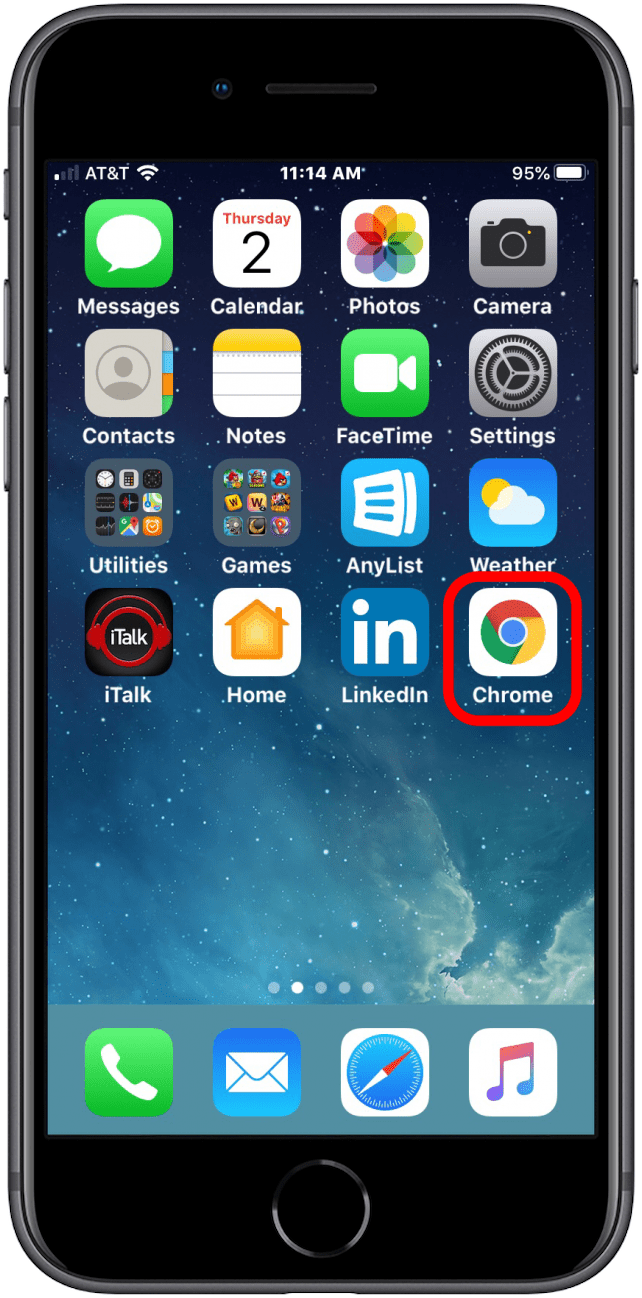 application chrome iphone
