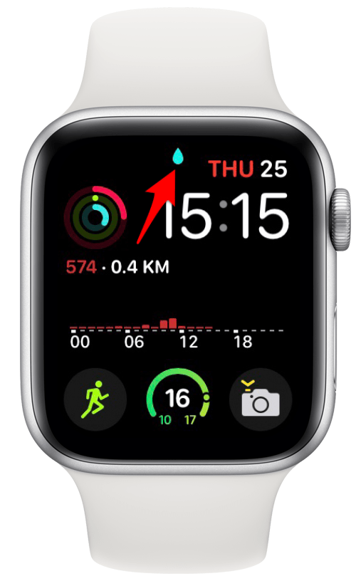 L'icône de goutte d'eau ou d'eau Apple Watch signifie que votre téléphone a activé le verrouillage de l'eau.