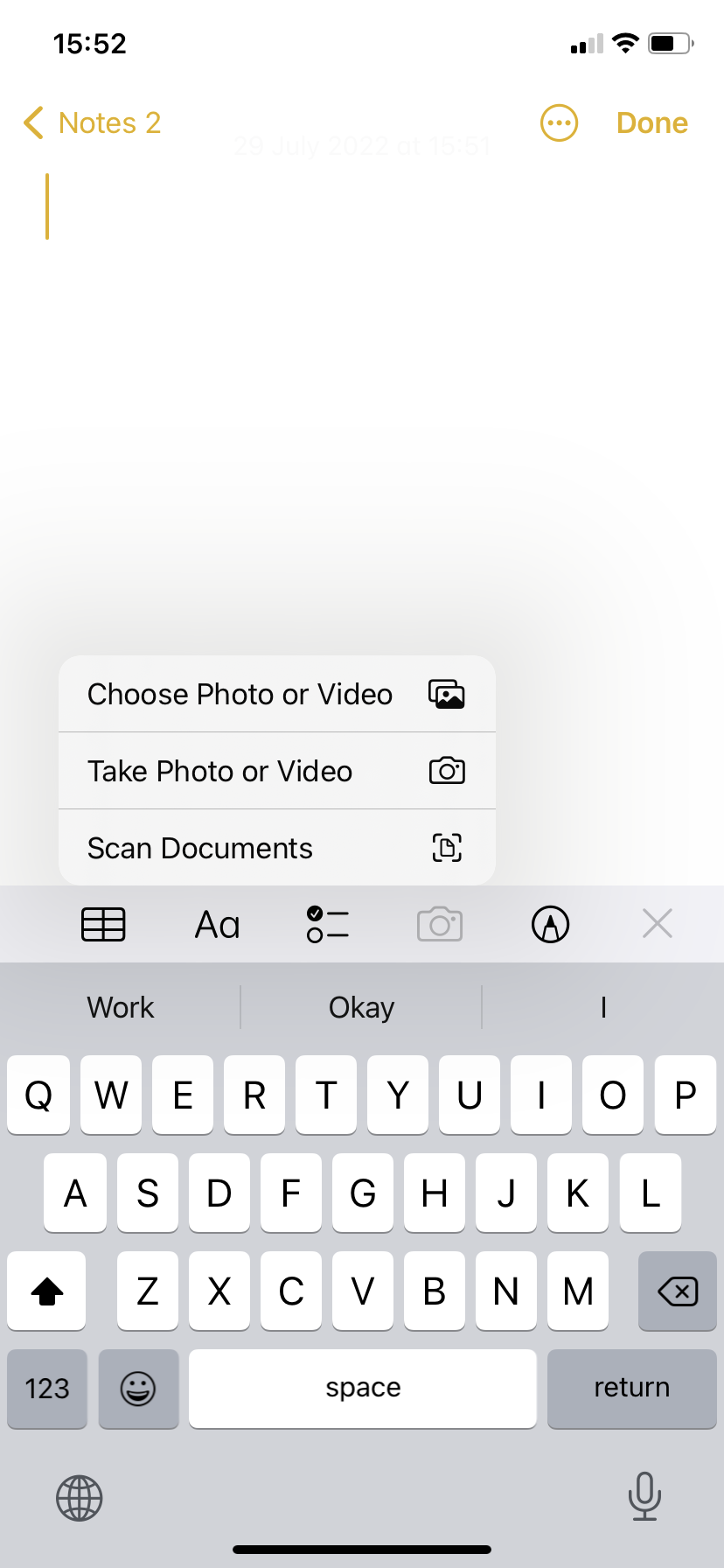 Comment numériser des documents dans l'application iPhone Notes
