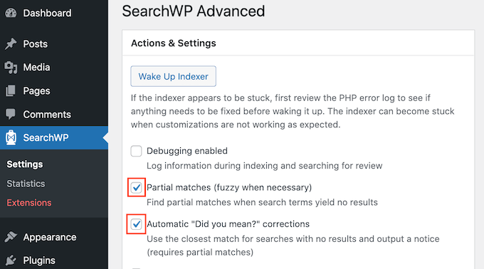 Activer la recherche floue dans SearchWP