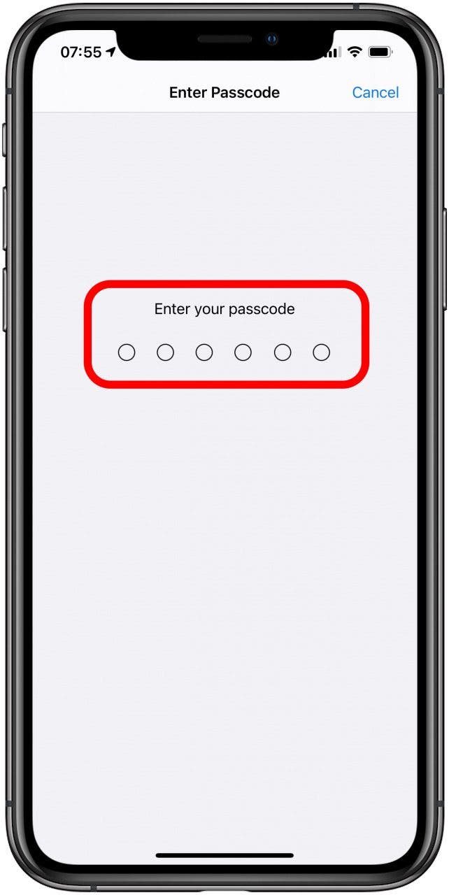 Entrez votre mot de passe pour réinitialiser votre iPhone aux paramètres d'usine
