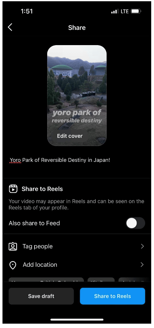 Yoro Park of Reversible Destiny au Japon partage en bobines