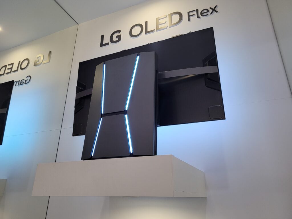 L'arrière et le support LG OLED Flex