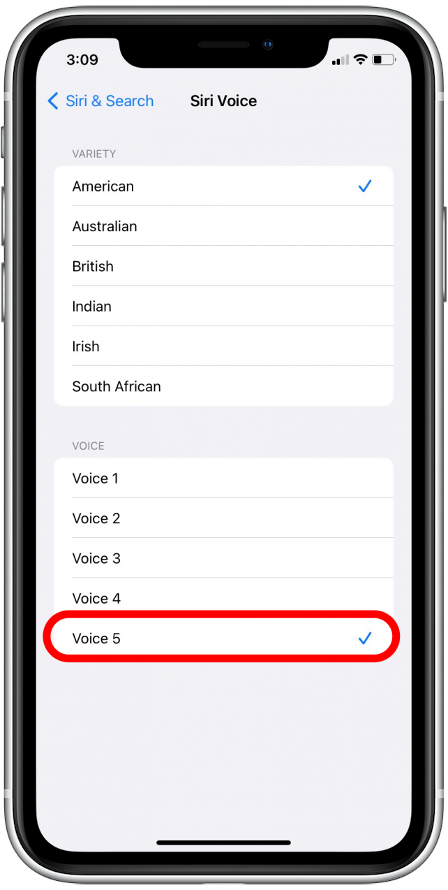 Siri Voix 5